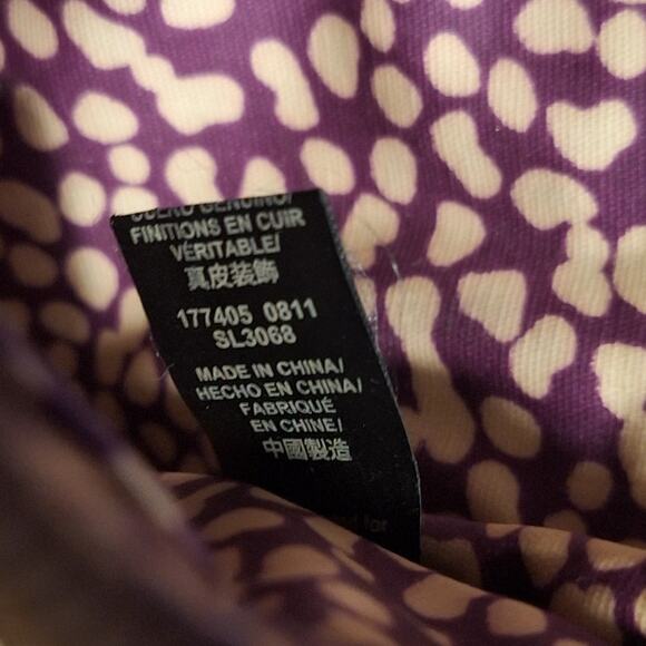 Fossil Key-Per Wristlet 7" x 3.5" Coated Canvas Leather Retro Geometric Clutch - Picture 6 of 9